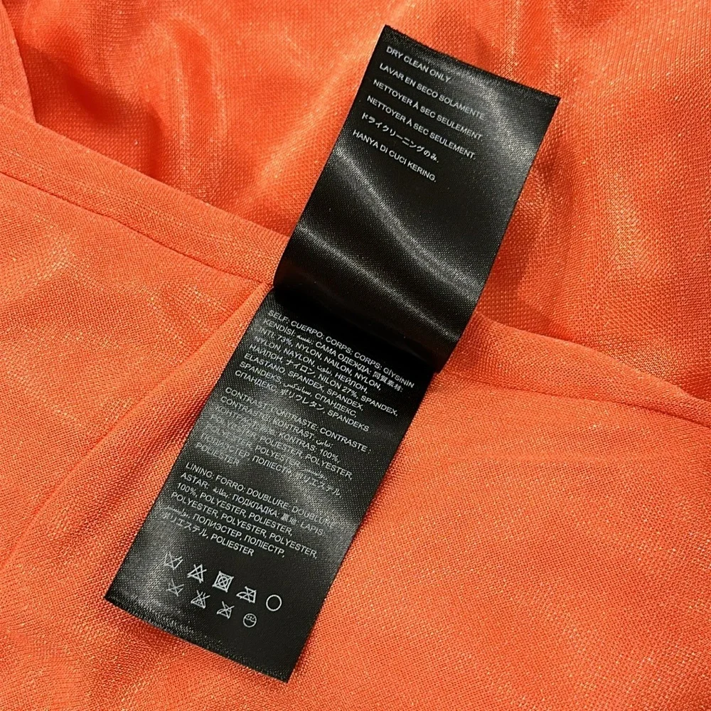 Bebe Single Sleeve Coral Mini Dress - XS - Picture 5 of 8